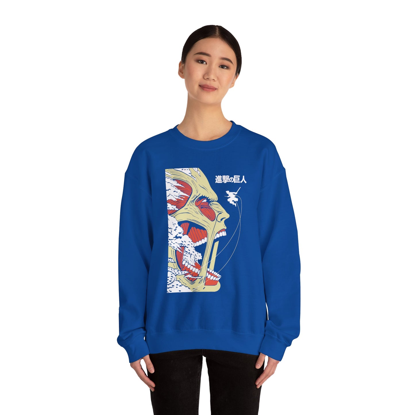Unisex Heavy Sweatshirt Artistic Unique Face Design