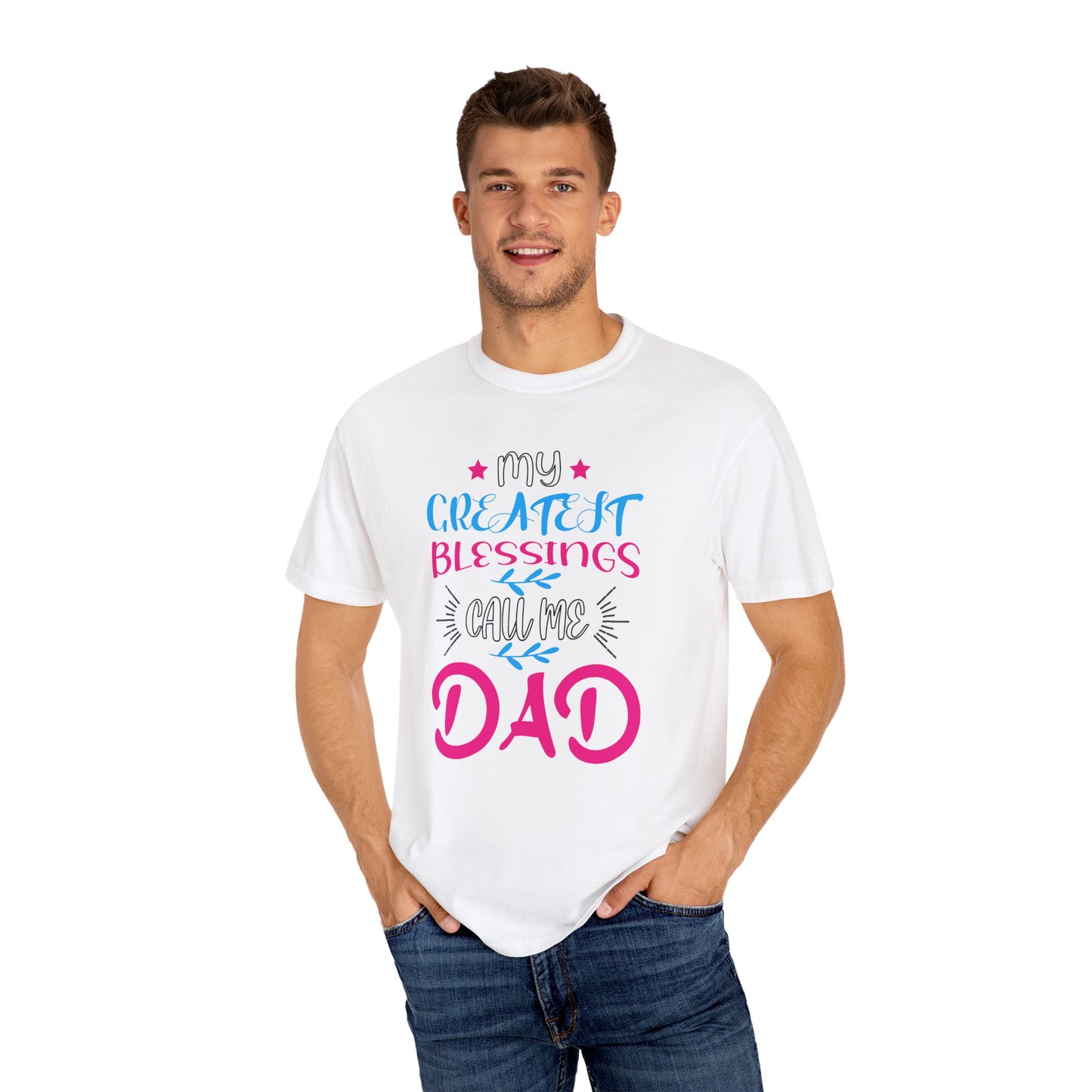 Men's Fatherhood Personalized Blessings T-Shirt