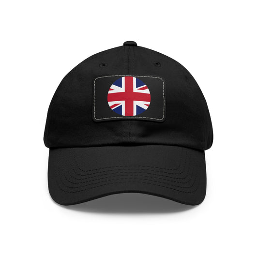 Stylish Dad Hat with Leather UK Flag Casual Fashion for Every Occasion
