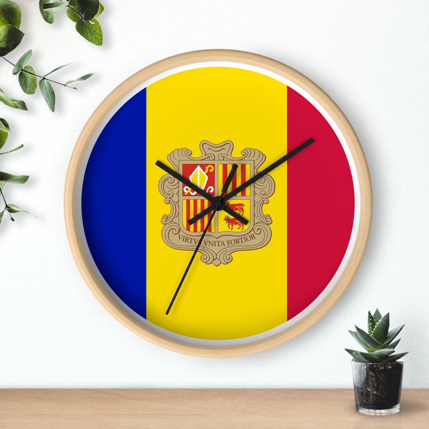 Andorra Flag Wall Clock - Vibrant Home Decor for National Pride & Celebrations