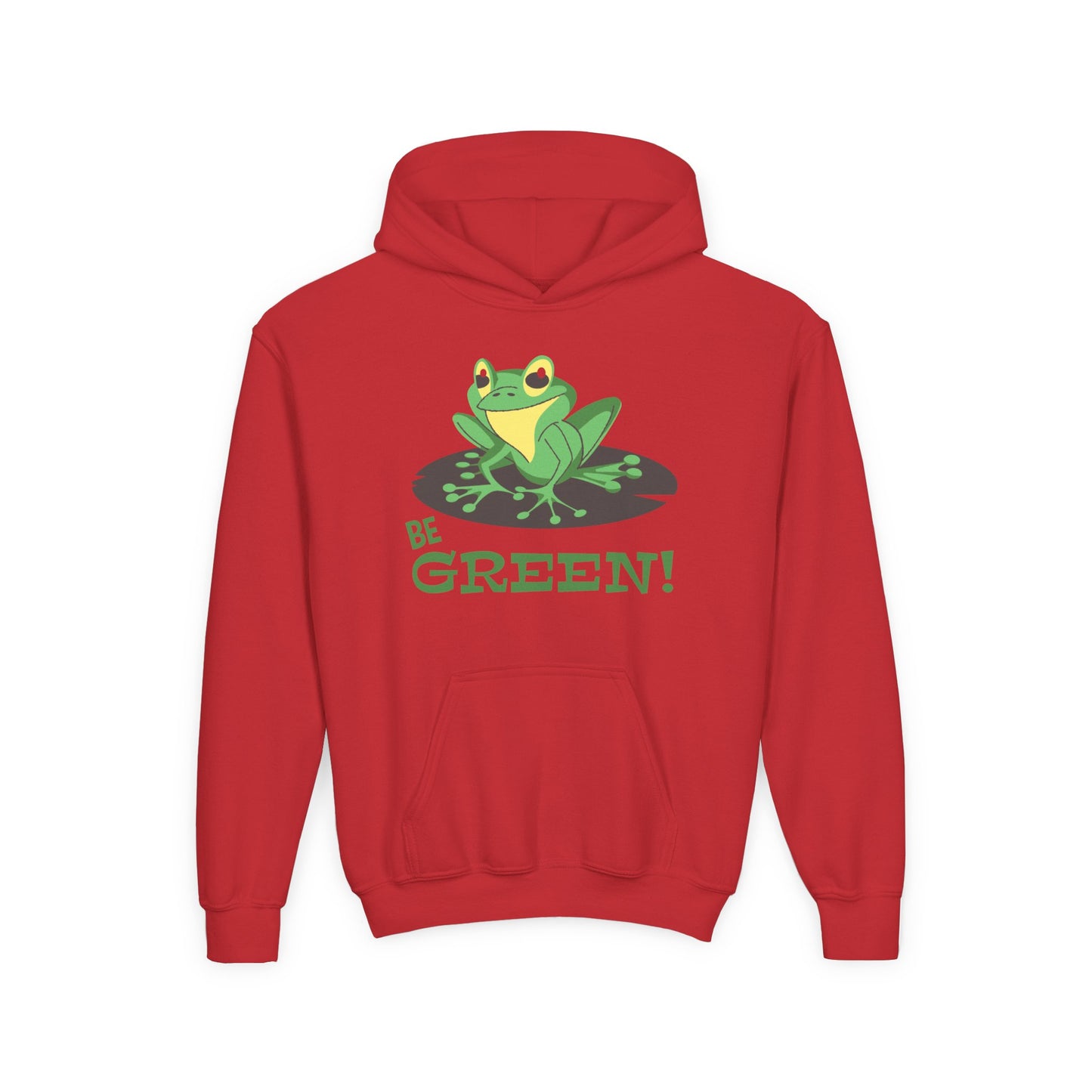 Eco-Friendly Youth Hoodie for Boys - 'Be Green!' Design