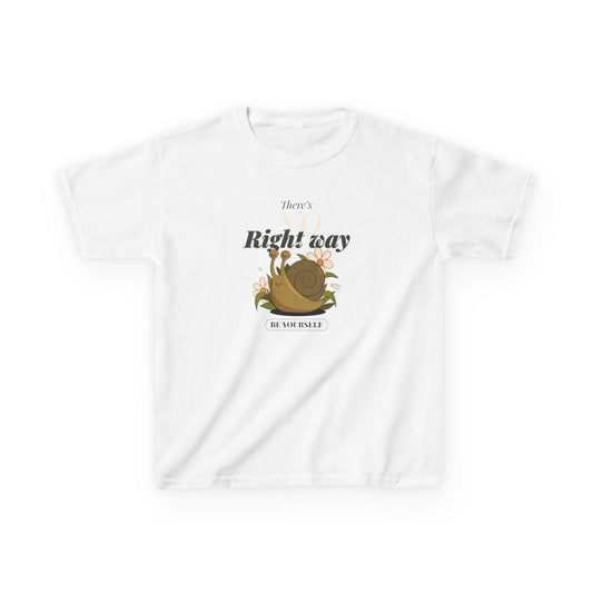 Kids Tee Snail Graphic 'There's Right Way' Inspirational T-Shirt