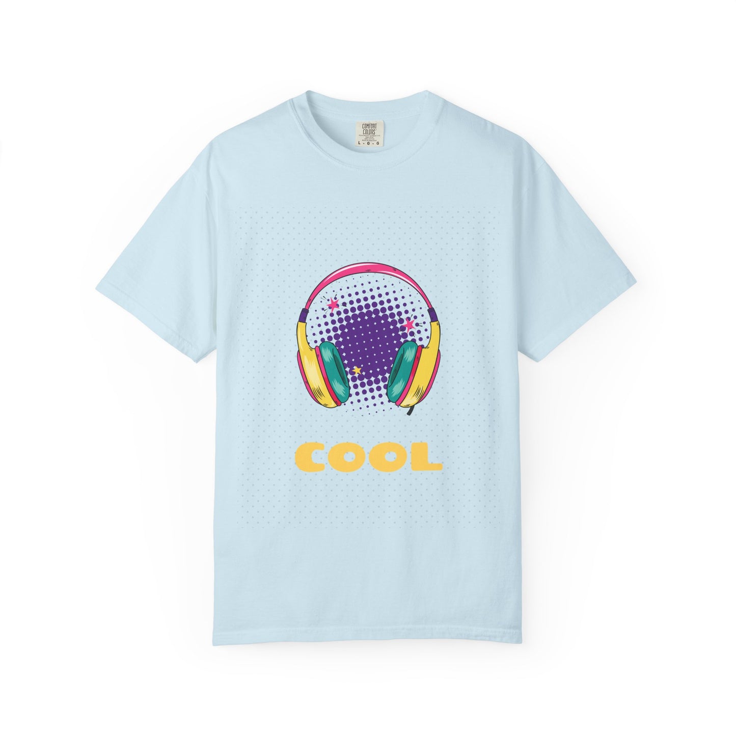 Cool Vibes Unisex Garment-Dyed T-Shirt with Headphones Graphic