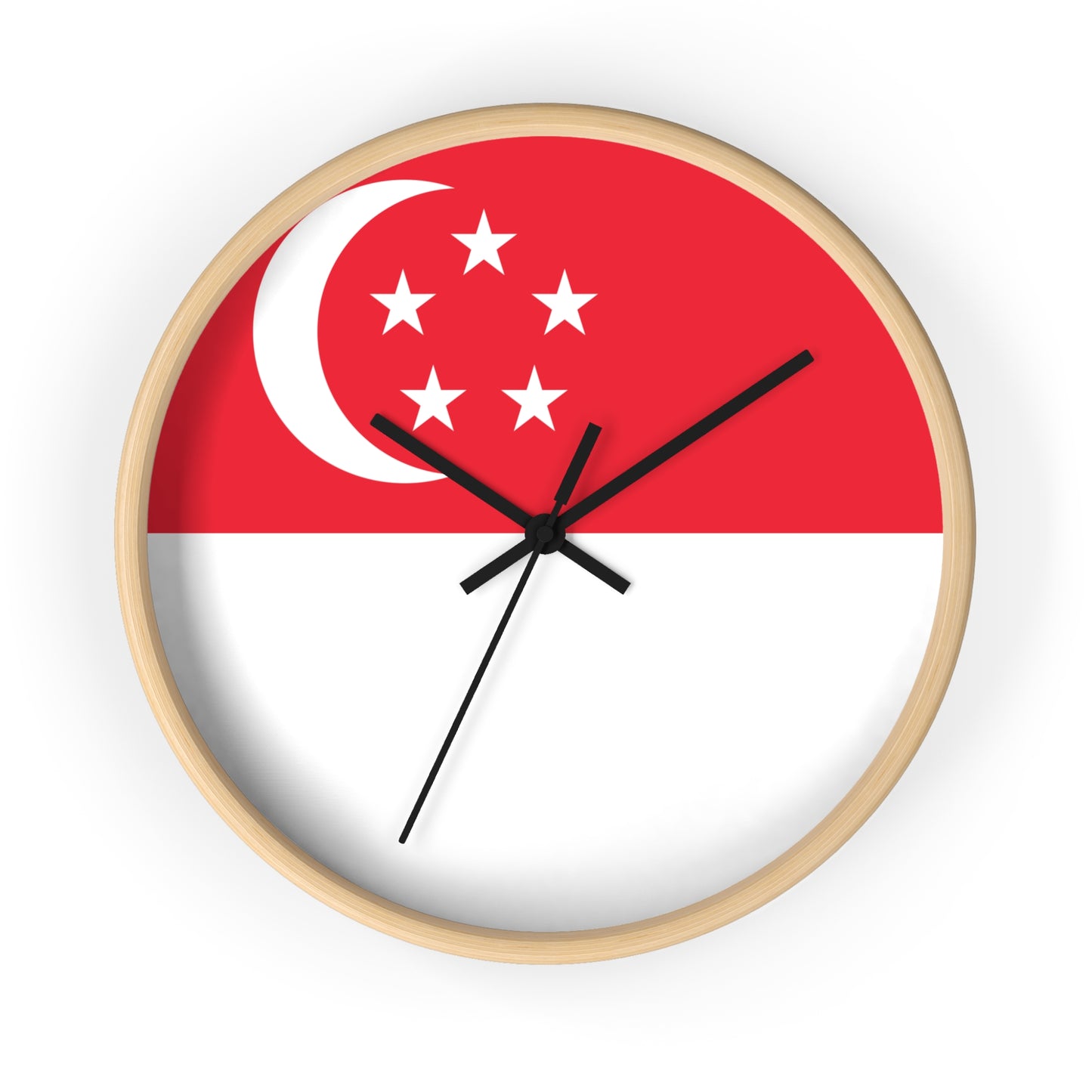 Singapore Flag Wall Clock - Perfect Home Decor for National Day Celebrations