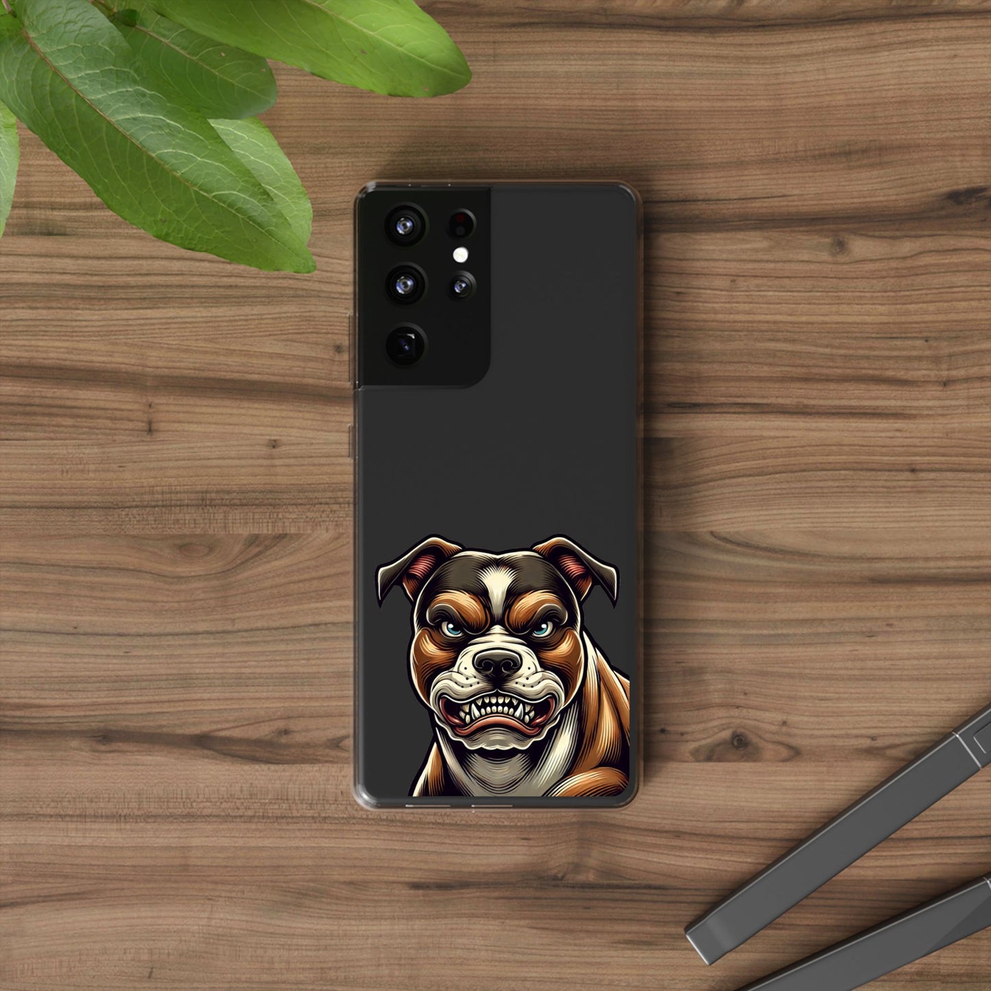 Pit Bull Print Clear Case - Perfect for Pet Lovers