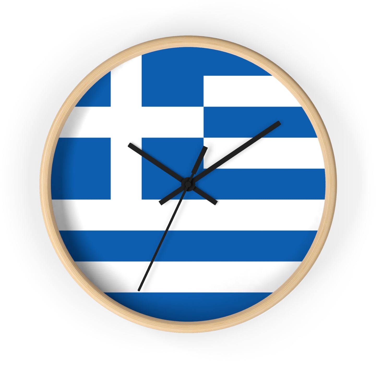 Greece Flag Wall Clock - Blue and White Home Decor