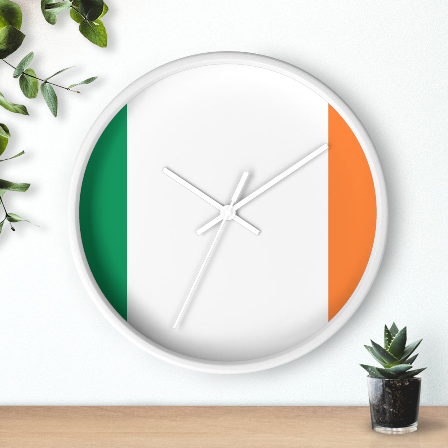 Irish Flag Wall Clock - Stylish Home Decor for St. Patrick's Day & Everyday