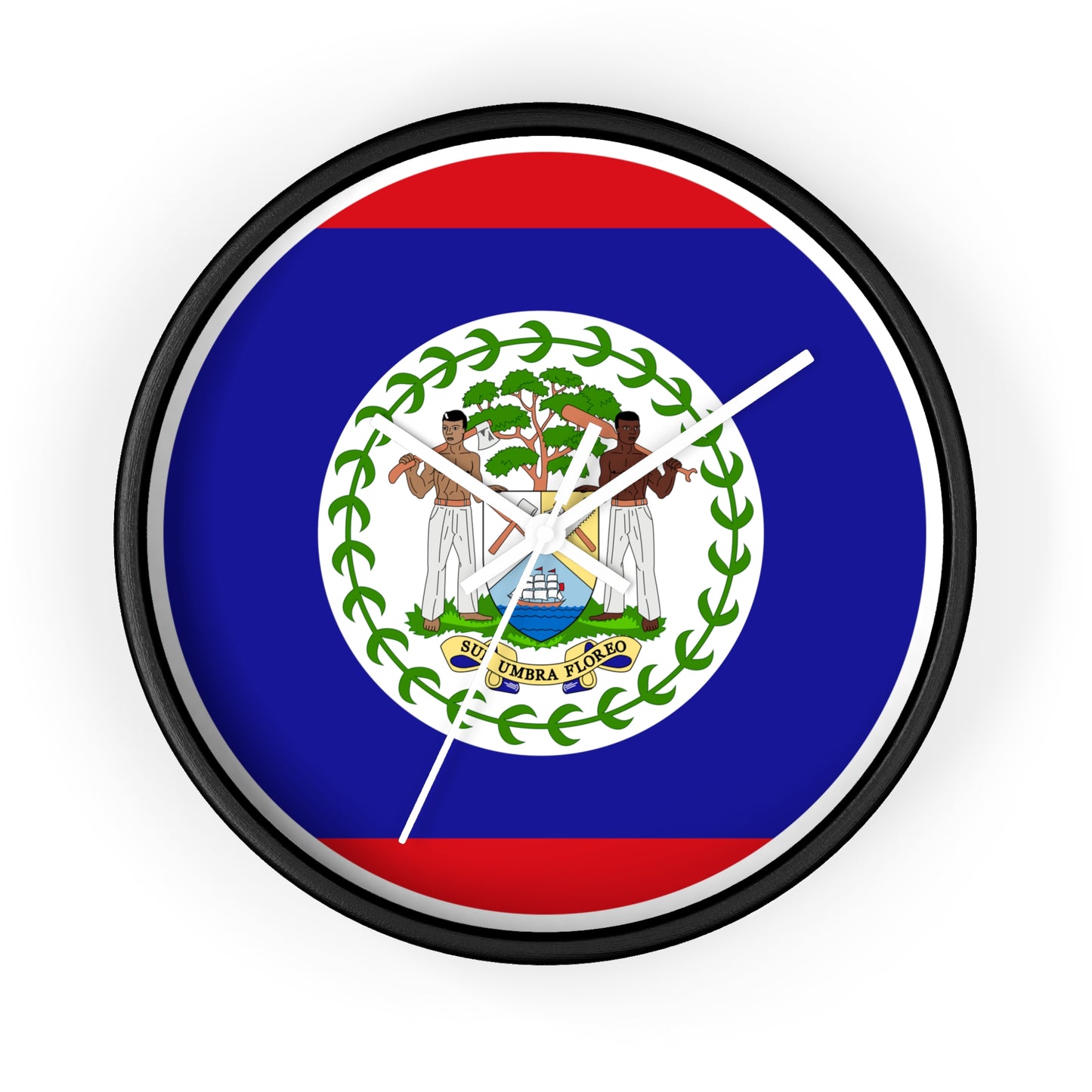 Belize Flag Wall Clock - Unique Home Decor for Belizean Pride