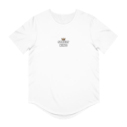 Street King Men's Curved Hem Tee - Bold Lion Graphic T-Shirt for Urban Style