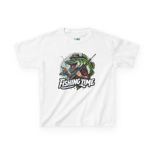 Fishing Time Kids Fisher Tee – For Young Anglers & Outdoor Fun