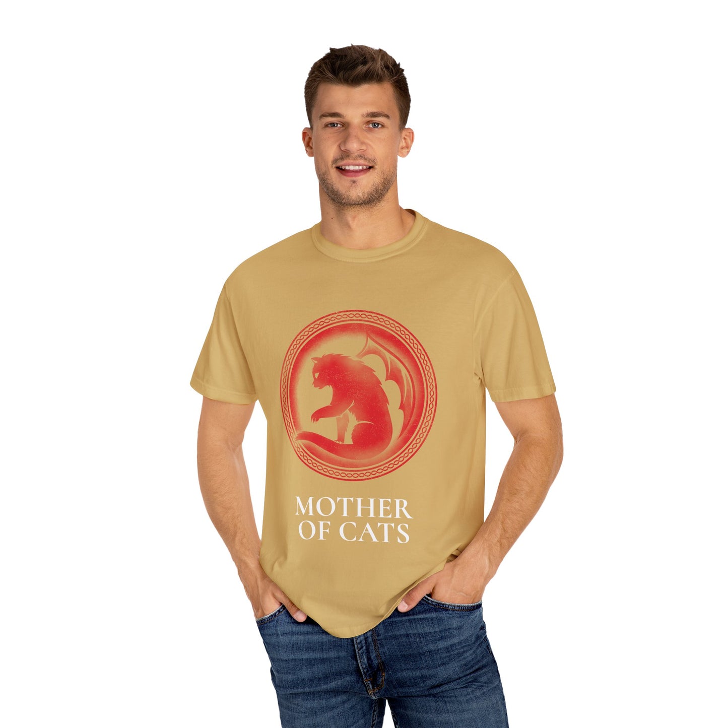 Mother of Cats Women Garment-Dyed T-Shirt