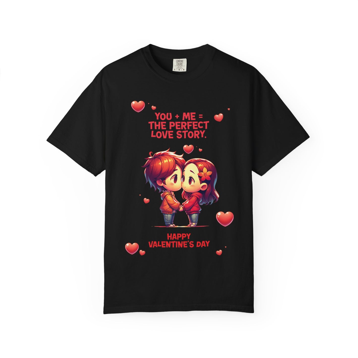 Unisex Garment-Dyed T-Shirt - 'Perfect Story Love' - Valentine's Day