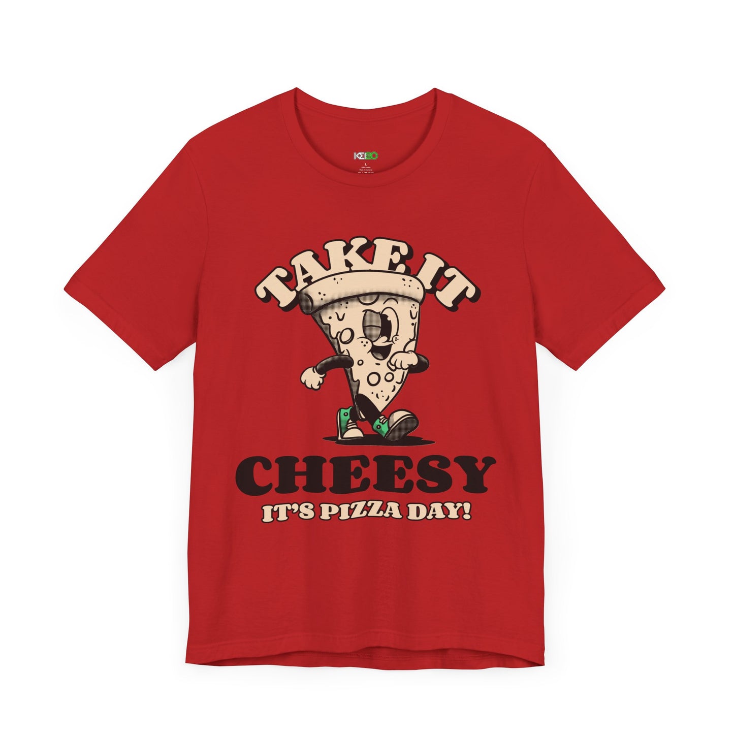 Cheesy Pizza Day Men's Tee - Fun Short Sleeve T-Shirt with Graphics