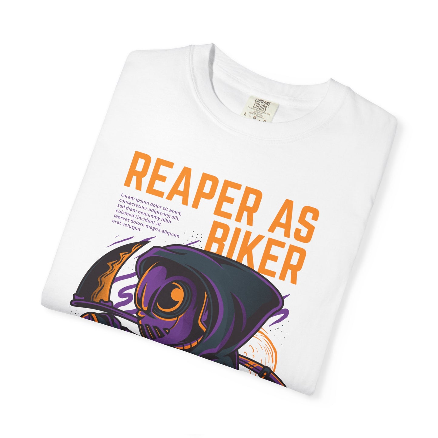 Reaper as Biker Men T-Shirt - Cool Graphic Tee for Bikers and Goth Enthusiasts