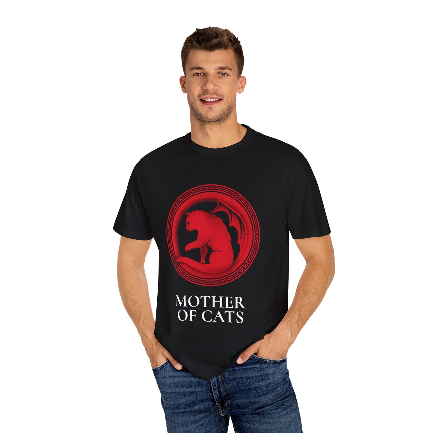 Mother of Cats Women Garment-Dyed T-Shirt