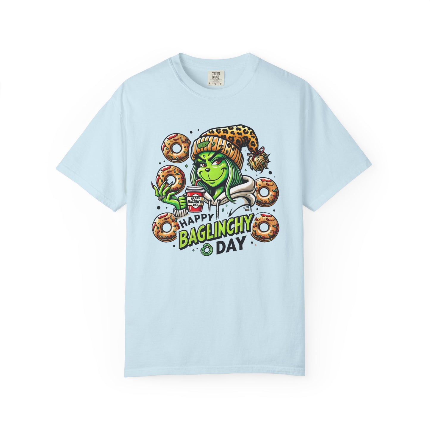 Happy Bagels Day Unisex T-Shirt with Grinchy Design
