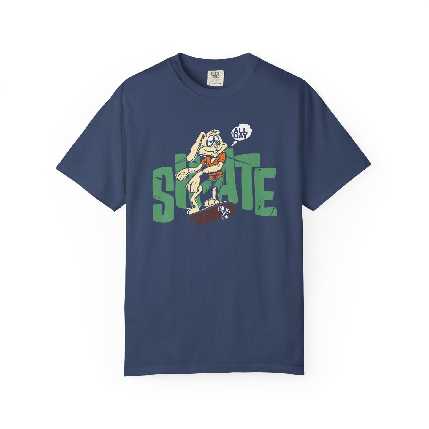 Unisex Trendy T-Shirt "All Day Skate" - Skateboarding Graphic Tee