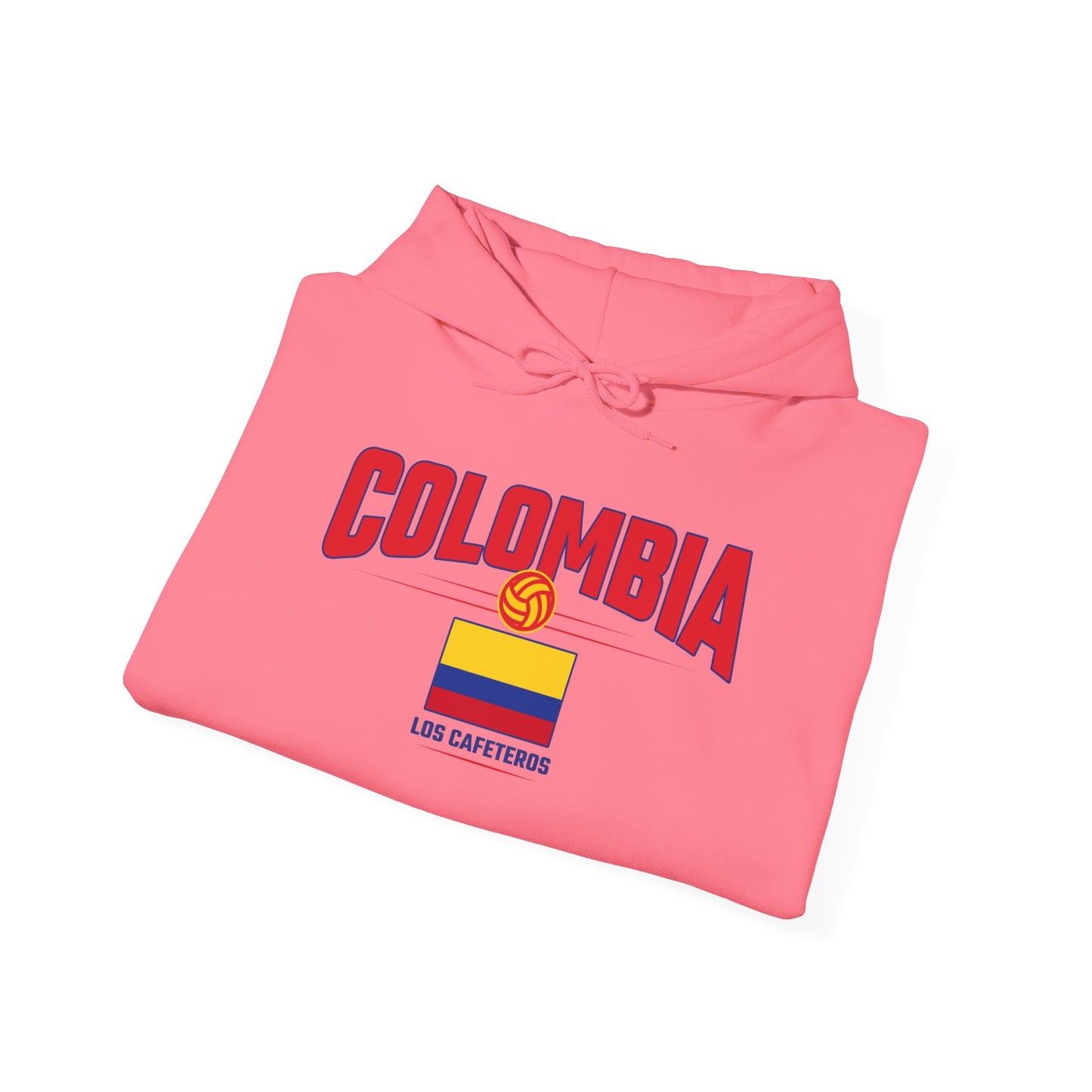 Unisex Hoodie Love Colombia Sweatshirt with Flag Design