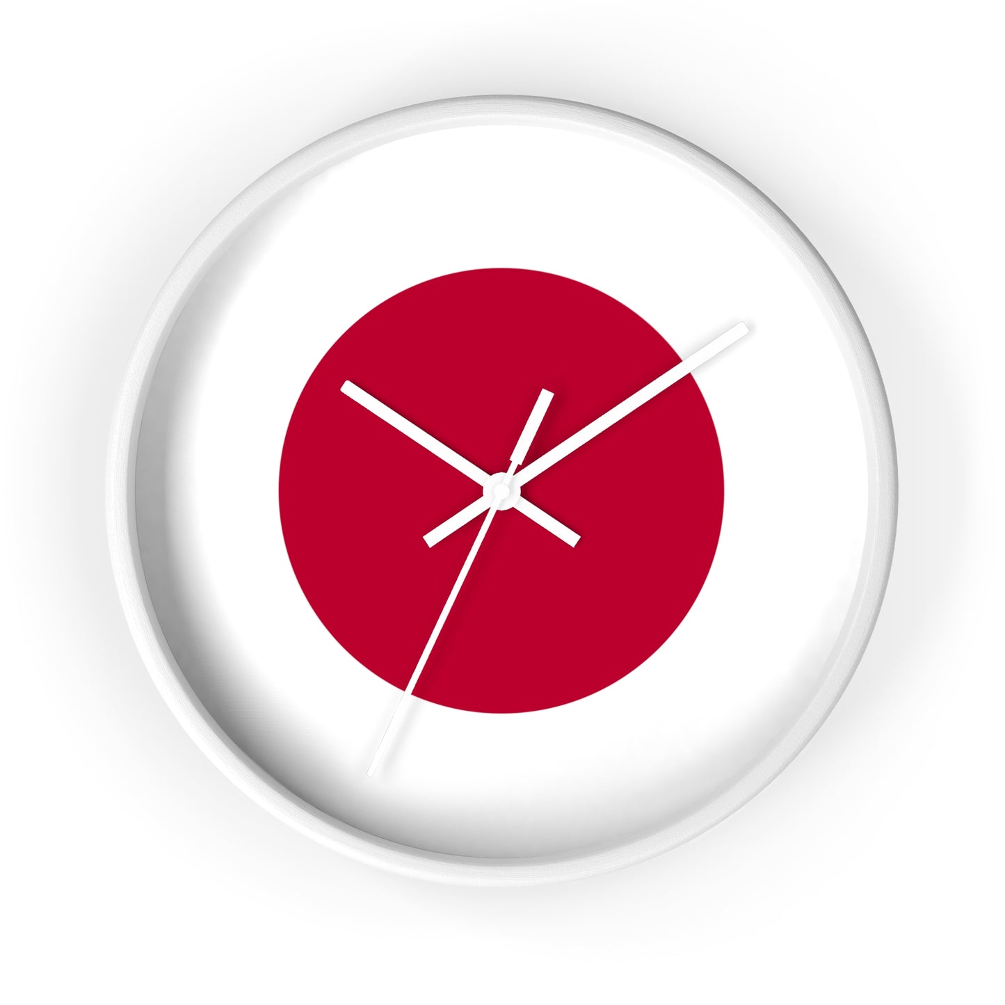 Minimalist Japanese Flag Wall Clock - Modern Decor for Home or Office
