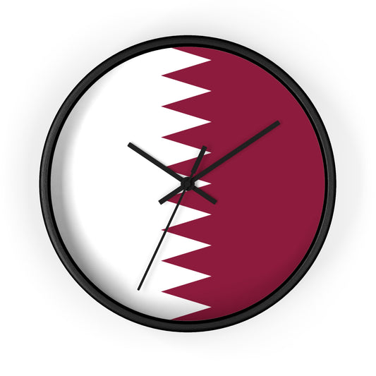 Qatar Flag Wall Clock - Stylish Home Decor for Every Occasion