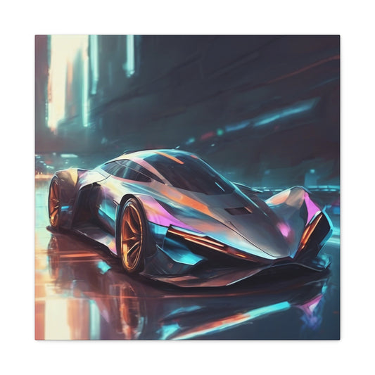 Futuristic Car Matte Canvas Art - 12x12 Inch Wall Decor for Auto Enthusiasts