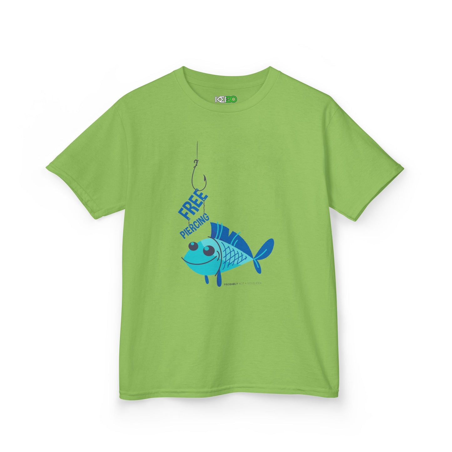 Kids Fishing Adventure T-shirt for Girls - "Free to Swim" Design