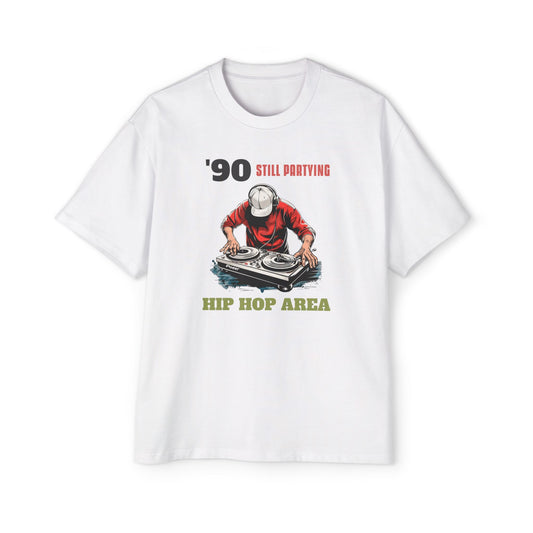 Men's '90 Still Partying Hip Hop Oversized Tee for Music Lovers