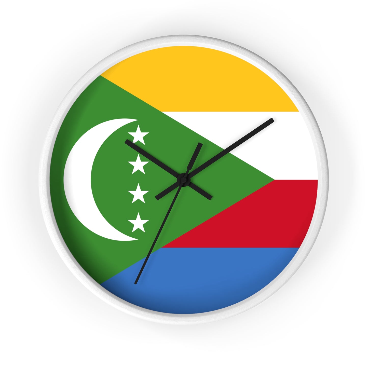 Comoros Flag Wall Clock - Vibrant, Stylish Home Decor for Flag Enthusiasts