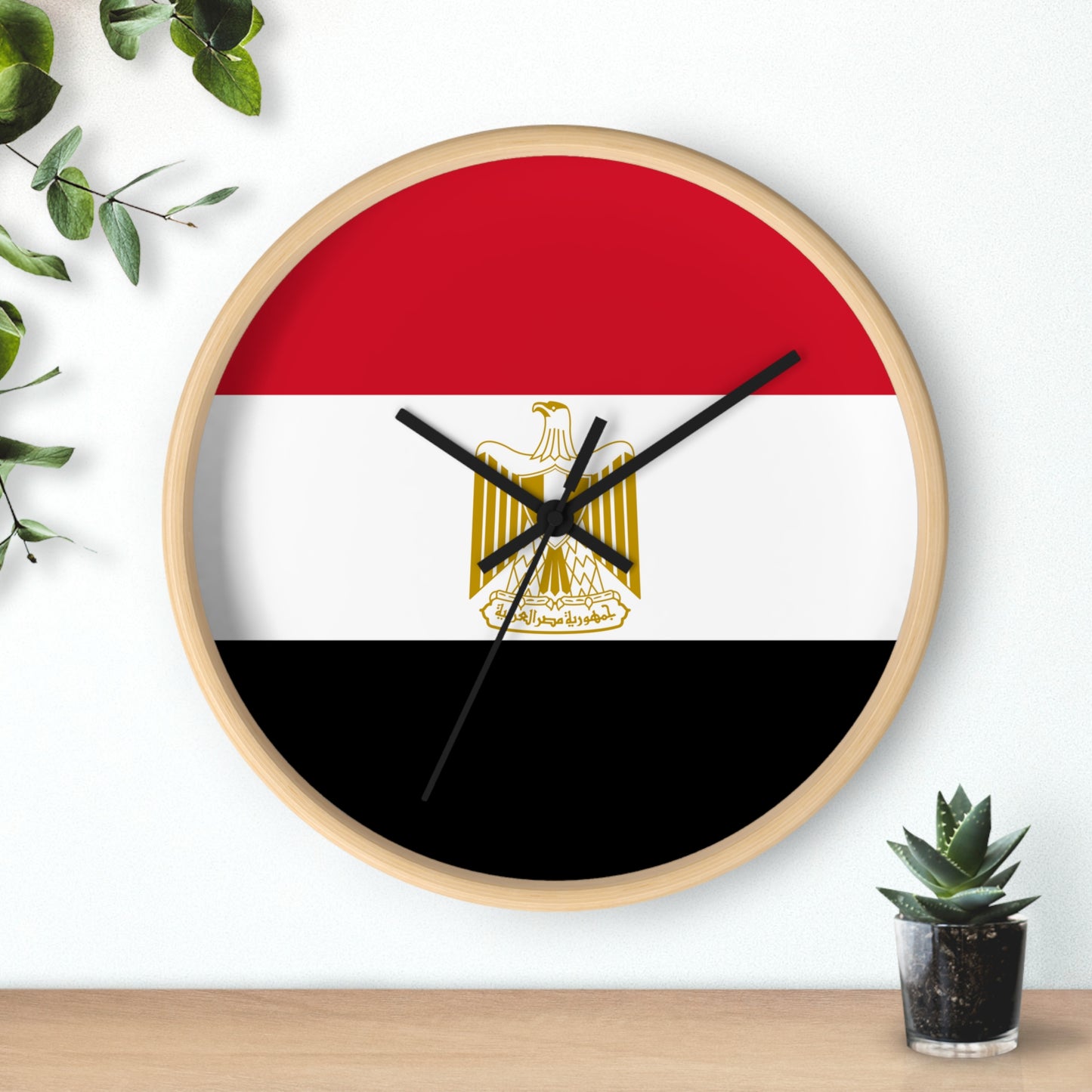 Egyptian Flag Wall Clock - Stylish Home Decor for National Holidays