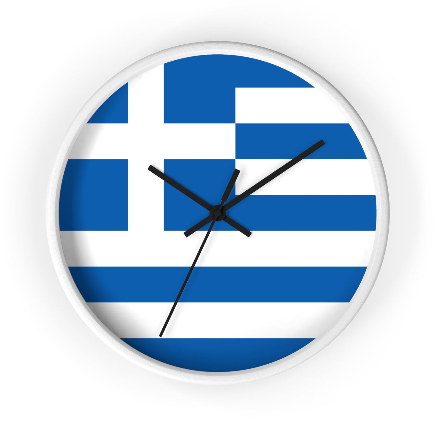 Greece Flag Wall Clock - Blue and White Home Decor