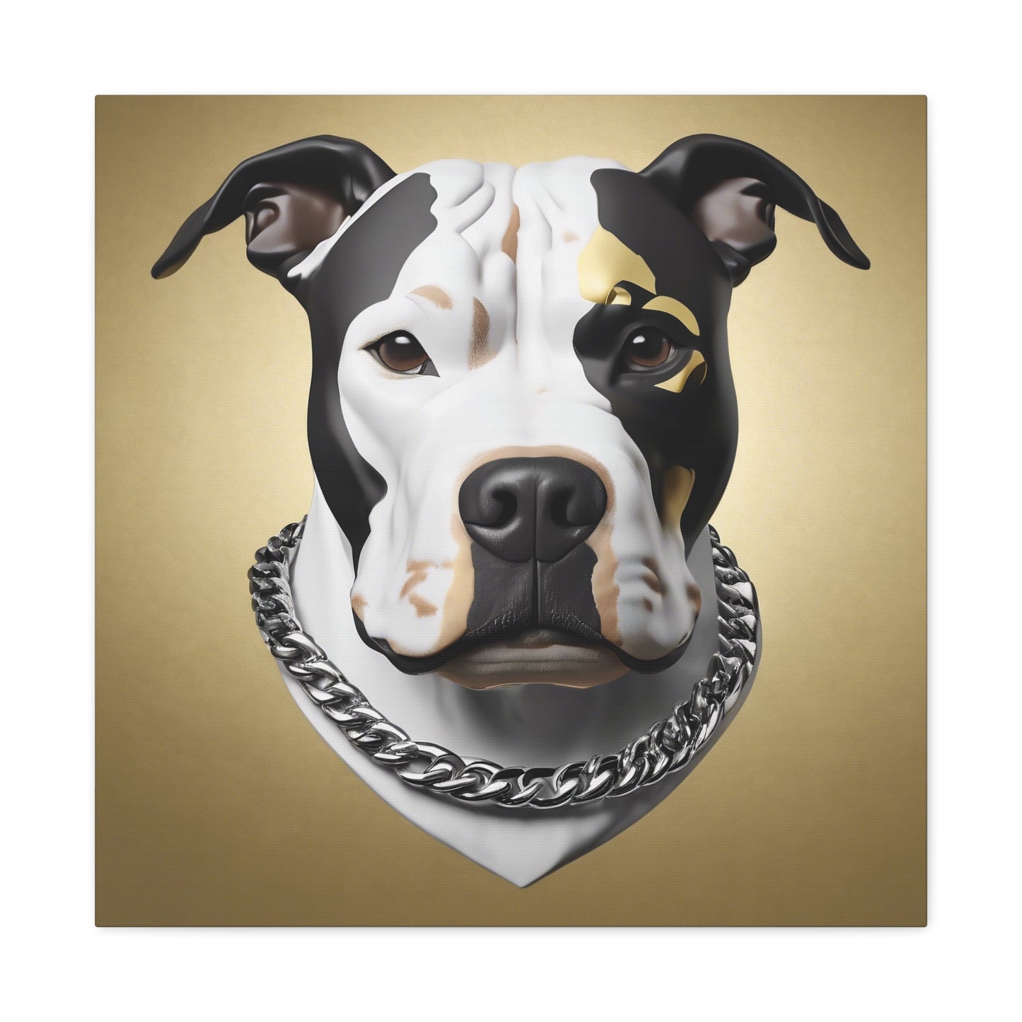 Pit Bull Portrait Canvas Wall Art