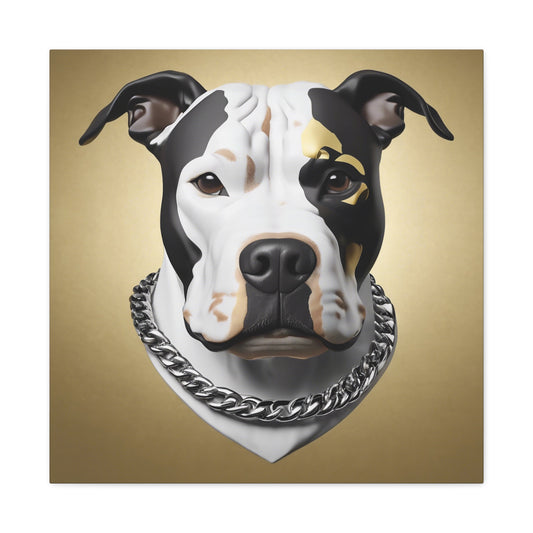 Pit Bull Portrait Canvas Wall Art