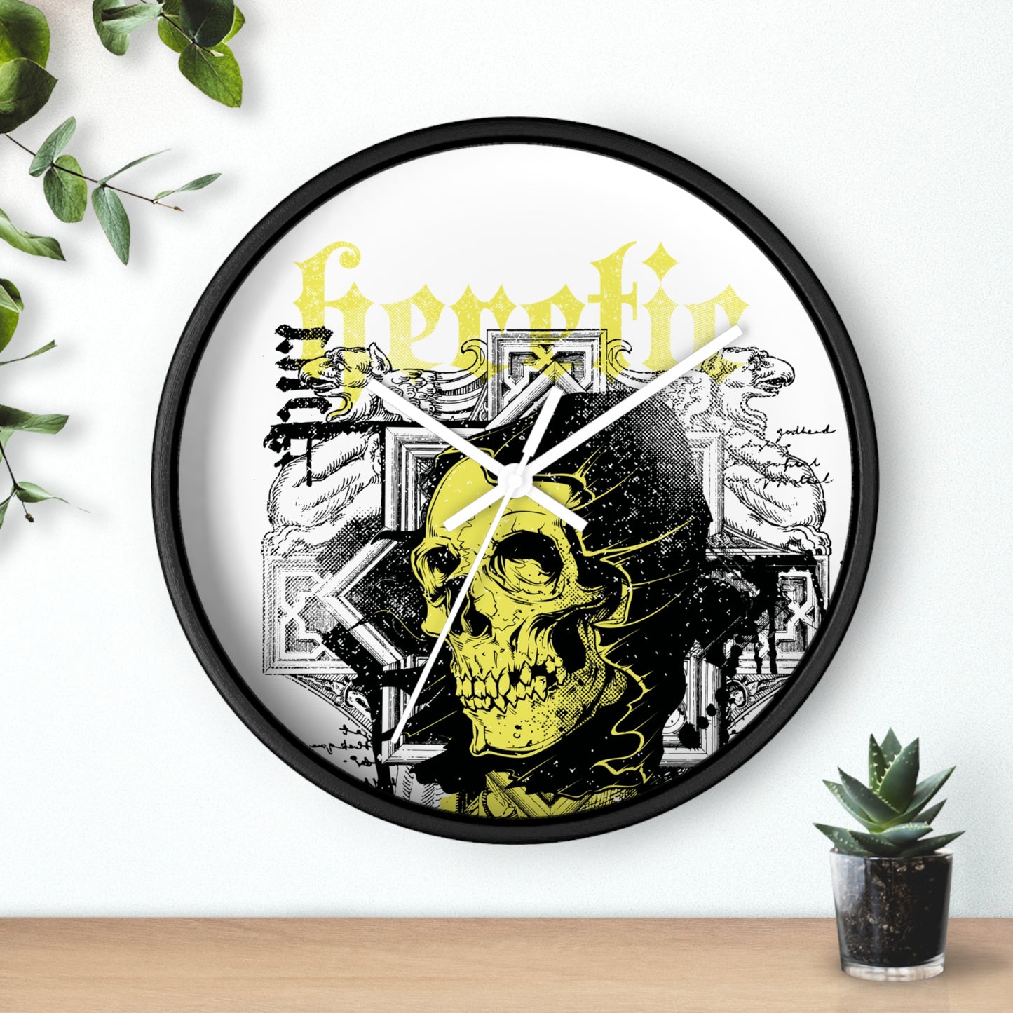 Heretic Skull Wall Clock - Unique Modern Decor for Edgy Spaces
