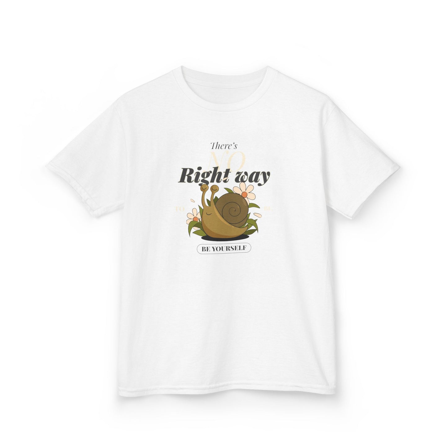 Kids Tee Snail Graphic 'There's Right Way' Inspirational T-Shirt