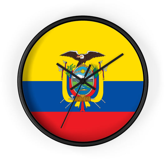 Ecuador Flag Wall Clock - Stylish Timepiece for Home & Office Décor