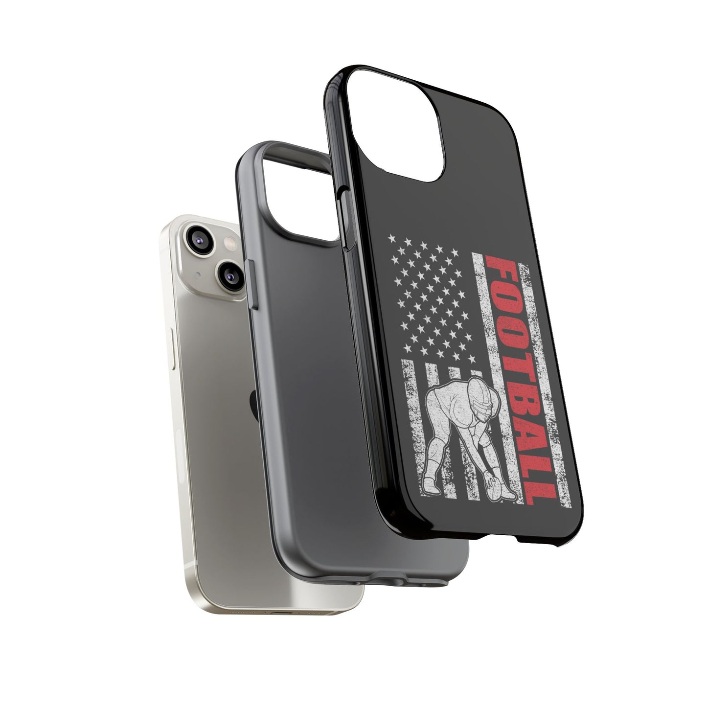 Football American Flag Phone Case - Tough Cases for Fans