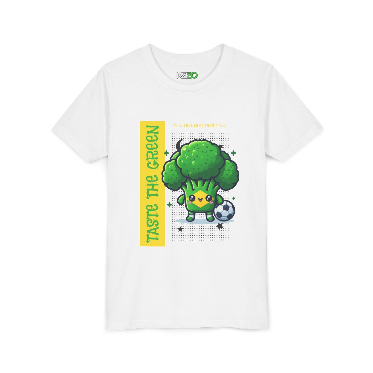 Brazilian Kids' Fun Broccoli Soccer Tee - "Taste the Green" for Active Kids