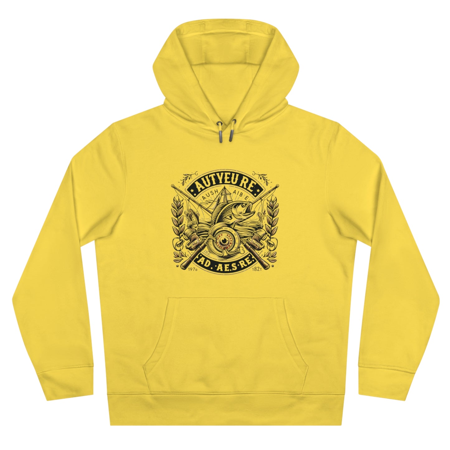 Vintage Fishing Hoodie - Autore Insignia Design for Adventurous Spirits