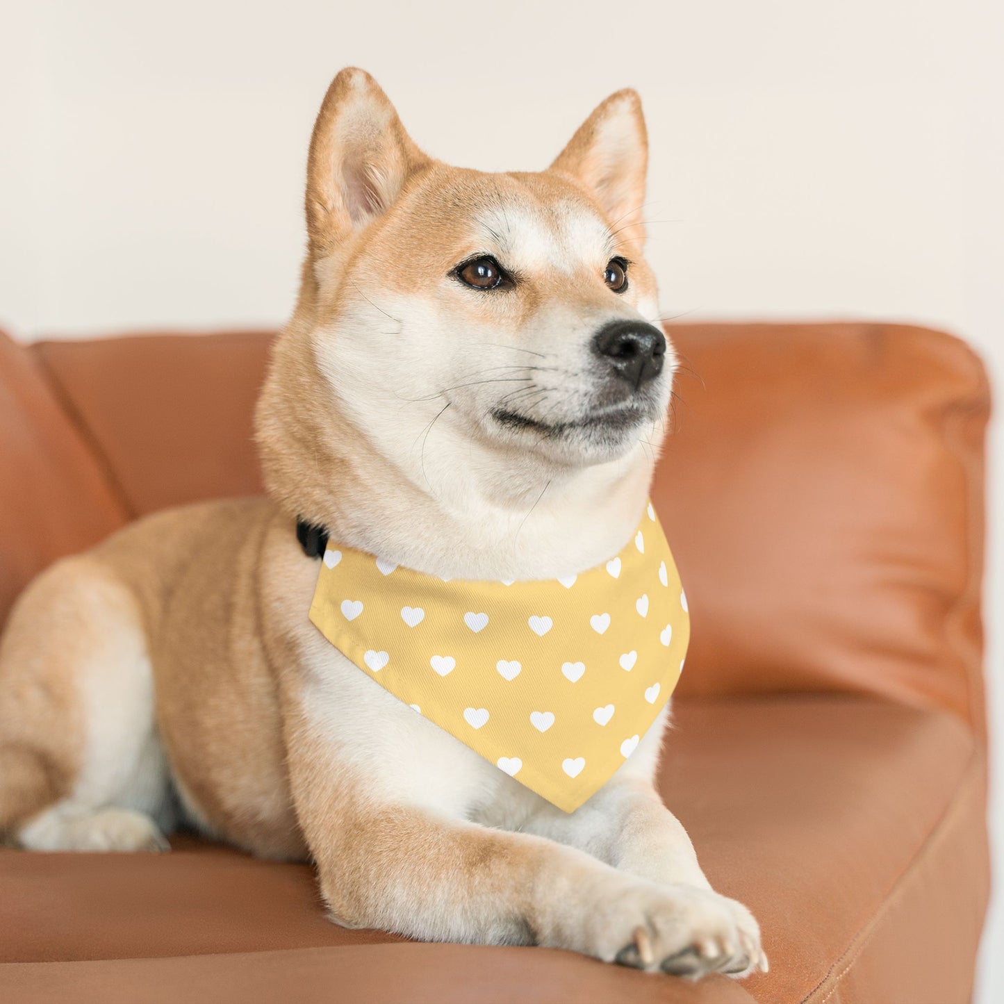 Love Heart Pattern Pet Bandana Collar for Dogs