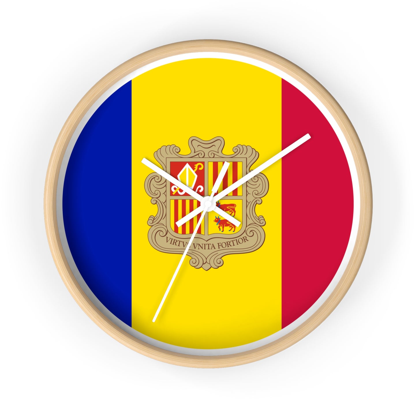 Andorra Flag Wall Clock - Vibrant Home Decor for National Pride & Celebrations
