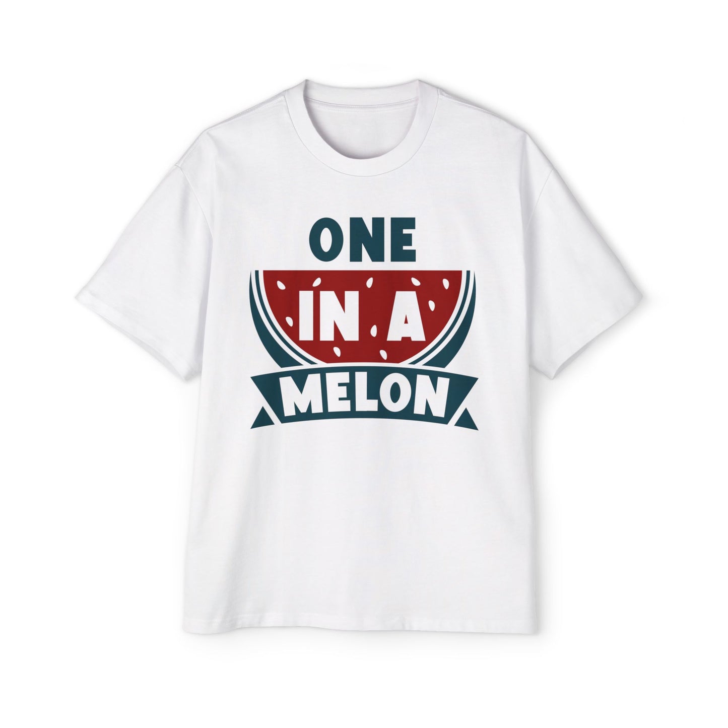 Men Oversized 'One in a Melon' Fun Graphic T-Shirt