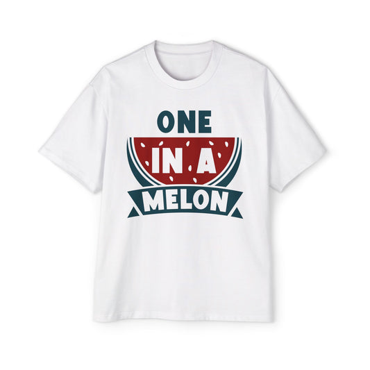 Men Oversized 'One in a Melon' Fun Graphic T-Shirt