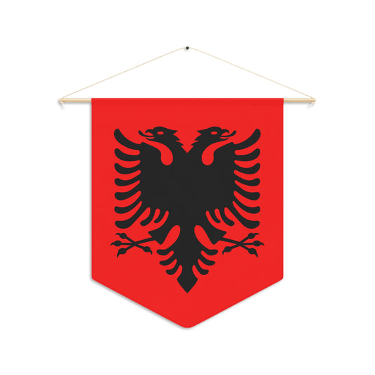 Albanian Heritage Decorative Pennant Banner - Bold Black and Red Design