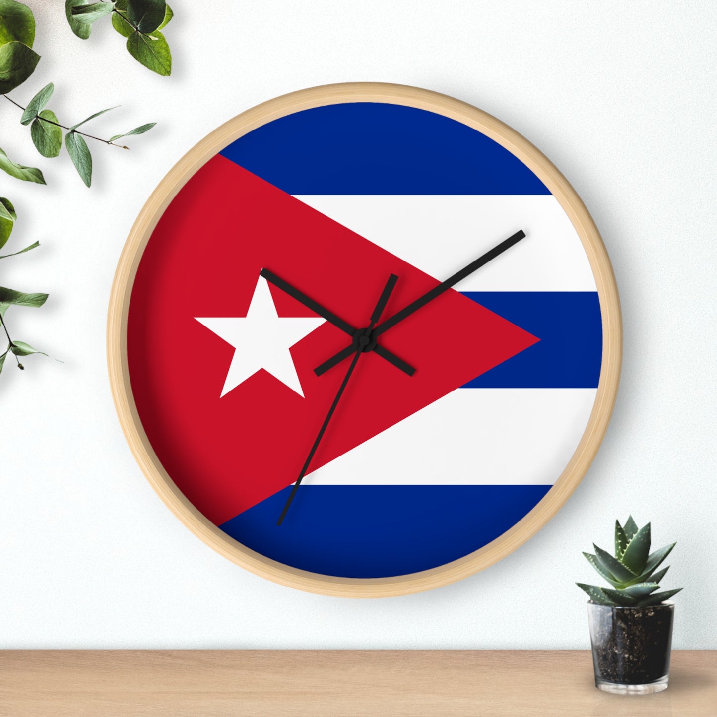 Cuban Flag Wall Clock – Vibrant Decor for Home & Office