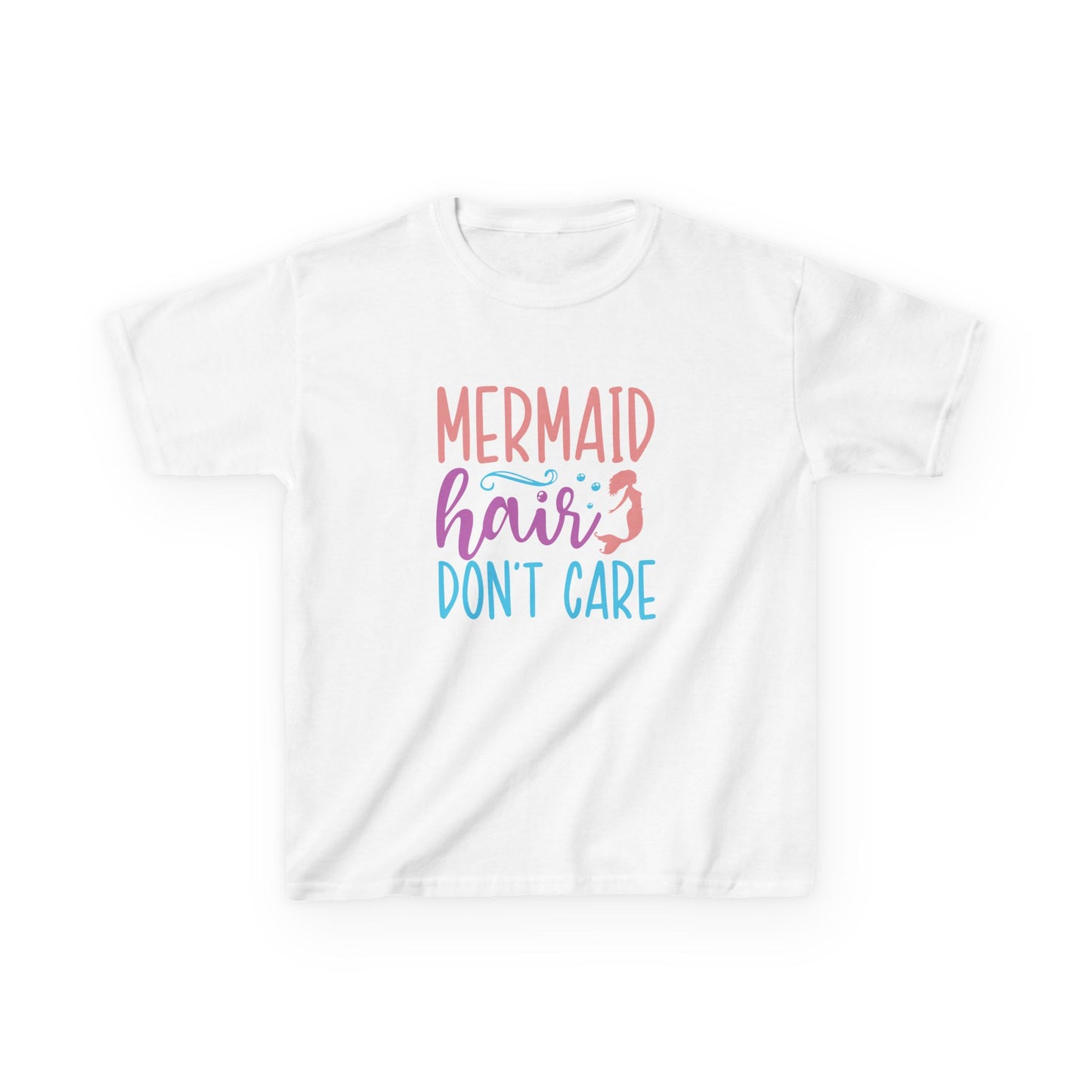 Girl T-shirt "Mermaid Hair Don't Care" – Perfect for Little Dreamers