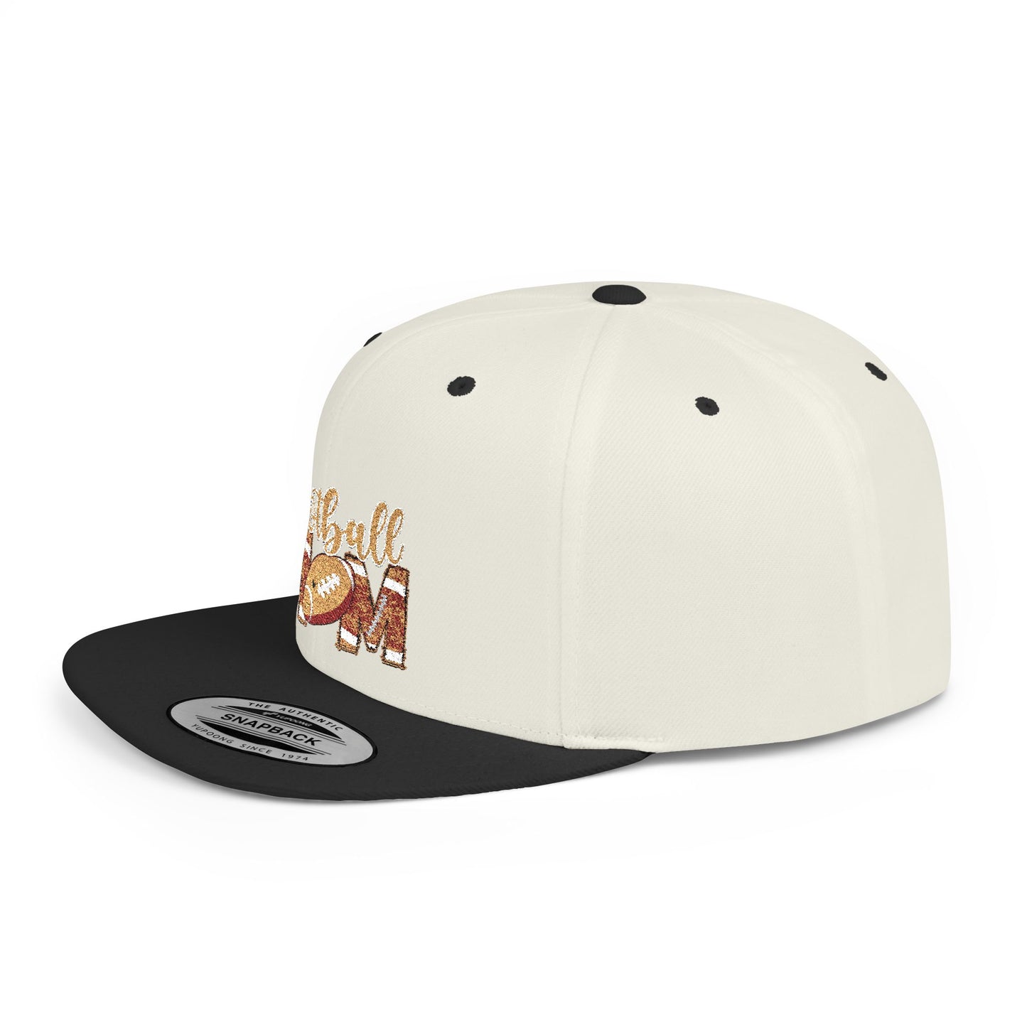 Women's Flat Snapback Cap Football Mom – Ideal Gift for Sports Moms