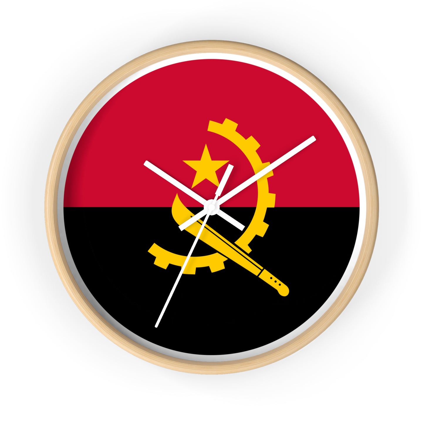 Angola Flag Wall Clock - Stylish Home Decor for Patriotic Enthusiasts
