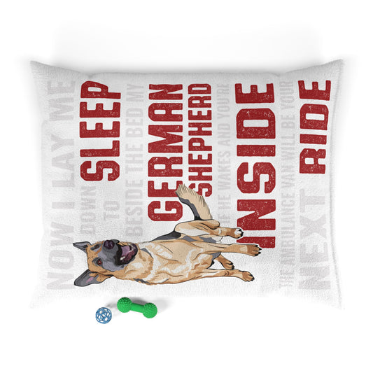 Cozy German Shepherd Pet Bed with Fun Text - Perfect for Dog Lovers