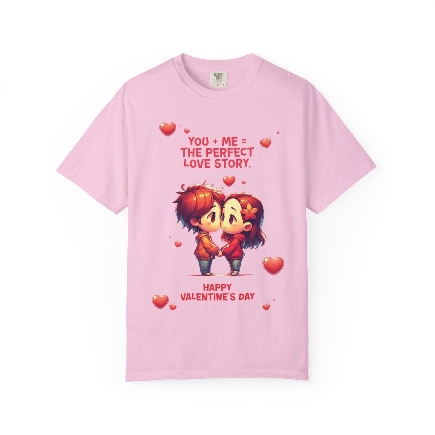 Unisex Garment-Dyed T-Shirt - 'Perfect Story Love' - Valentine's Day