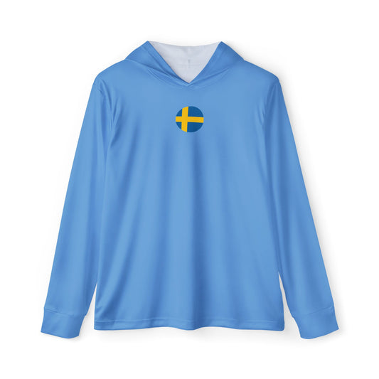 Men's Sports Warmup Hoodie with Sweden Flag